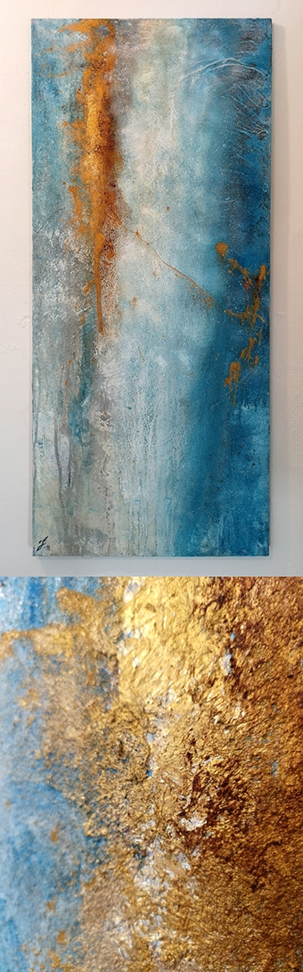 Bild Acryl auf Leinwand mit echtem Gold luanna design