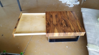 Couchtisch aus Walnussholz luanna design