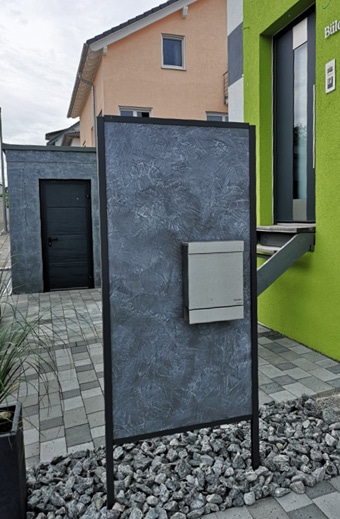 Briefkastenaufsteller in Resin Spachtelmasse in Kuchen luanna design