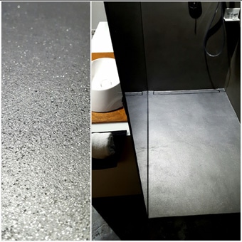 Dusche Fugenlos in Resin Spachtelmasse in Ulm Frauenstraße luanna design