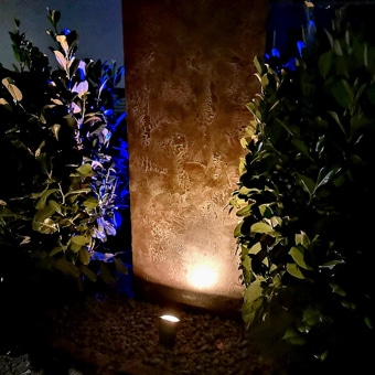 Topciment Spachteltechnik Sichtschutzplatten Luanna design. Individuelle Farben und Gestaltung.